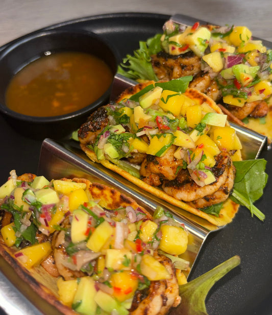 Moonshine Mango Prawn Tacos