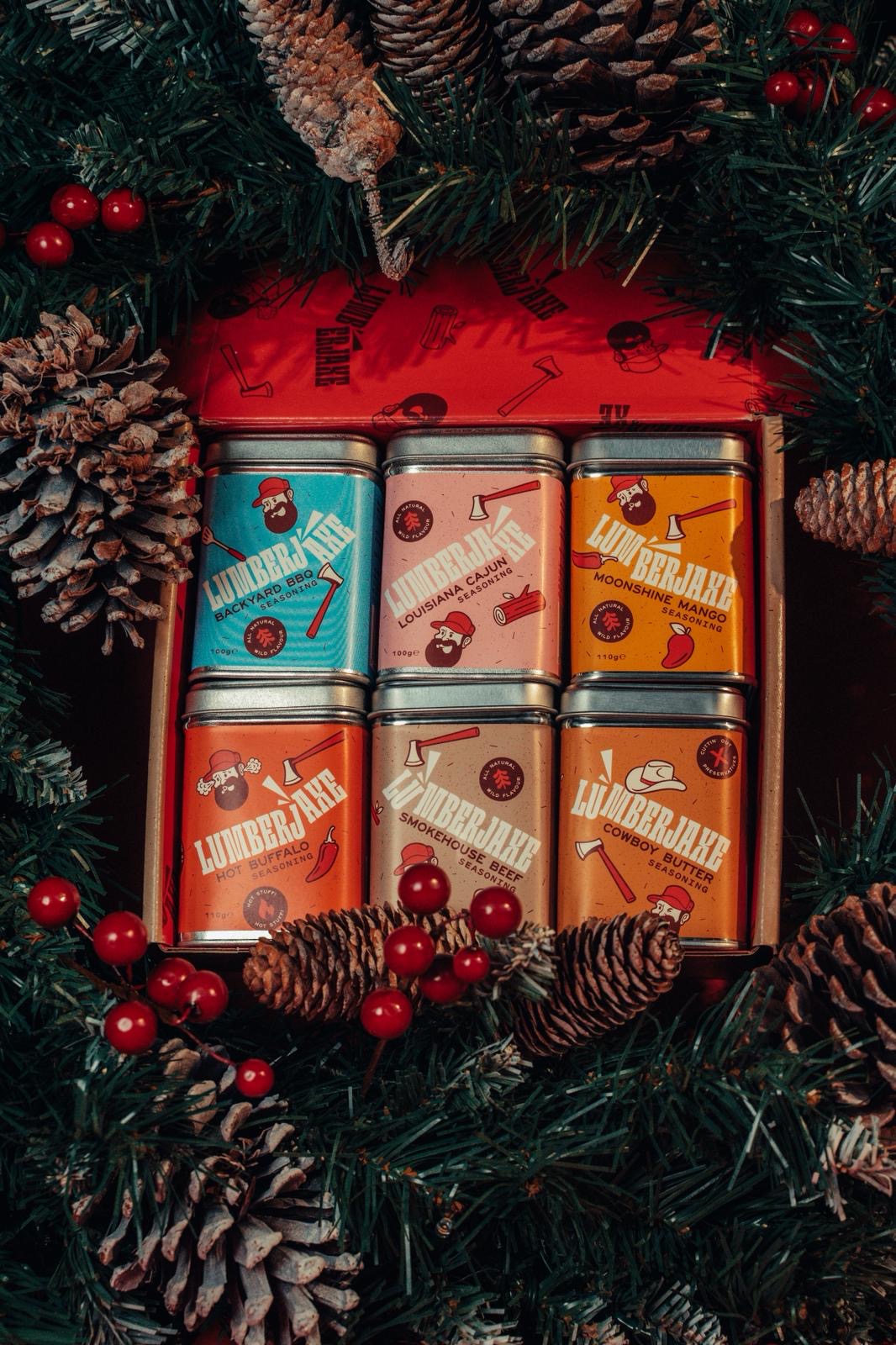 Lumberjaxe Seasoning Gift Box With Christmas Sleeve