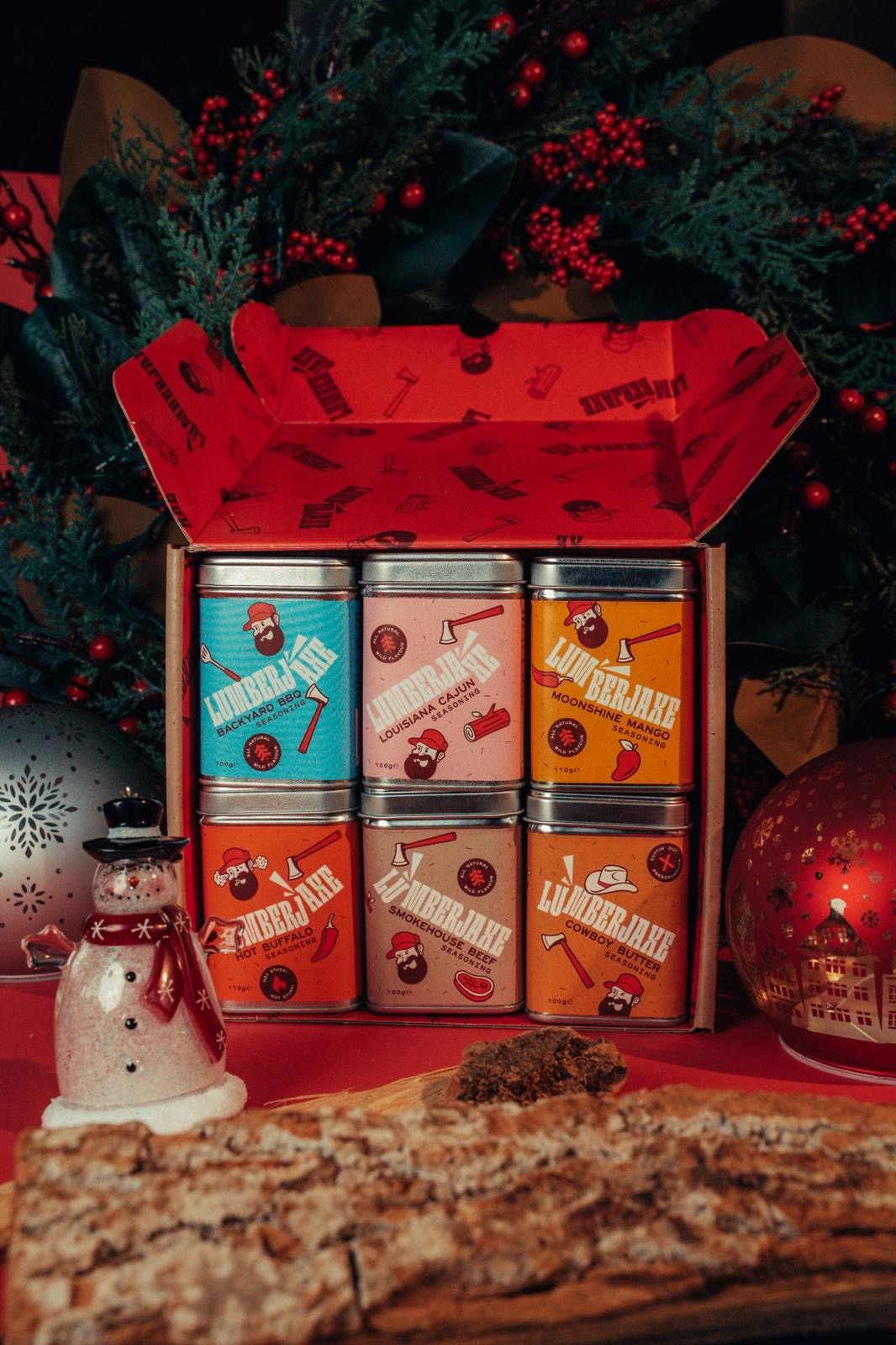 Lumberjaxe Seasoning Gift Box With Christmas Sleeve